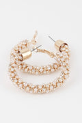 Multi Jeweled Hoop Earrings