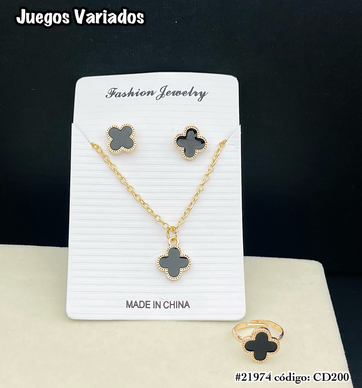 🍀 Juego Trébol con Anillo – Varios Colores